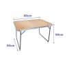 Marbueno Klappbarer Tisch Stahl D16 Sortiert Camping und Strand 80X60X50 cm 10028