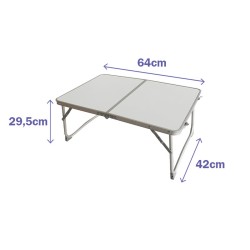 Marbueno Klappbarer Aluminiumtisch D13 Campen und Strand 64X42X29,5 cm 10440