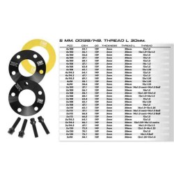 Set Distanzstücke OMP OMPS08570501 5x108 65,1 M12 x 1,25 5 mm