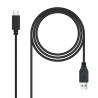 USB A zu USB-C-Kabel NANOCABLE 10.01.4002 2 m Schwarz