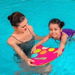 Bestway Gedrucktes Schwimmbrett für Kinder, Sortierte Farben 42x32x3,5 cm +3 bis 6 Jahre Strand und Pool 32155