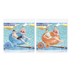 Bestway Aufblasbarer Schwimmring Einfarbig mit Seil Sortierte Farbe D119 cm +12 Jahre Strand und Pool 36120