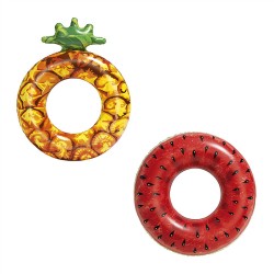 Bestway Aufblasbarer Schwimmring Wassermelone und Ananas Farbmix D116 cm +12 Jahre Strand und Pool 36121