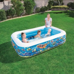 Bestway Aufblasbares Pool 3 Kammern Floral 229x152x56cm +6 Jahre Garten 54120