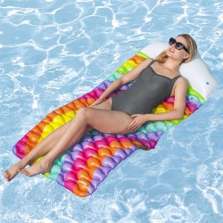 Bestway Aufblasbare Matratze Regenbogen 216x80 cm Strand und Pool 44107