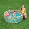 Bestway Aufblasbares Pool 3 Ringe Transparent Tropical 150x53 cm +6 Jahre Garten 51045