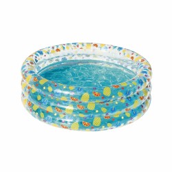 Bestway Aufblasbares Pool 3 Ringe Transparent Tropical 150x53 cm +6 Jahre Garten 51045