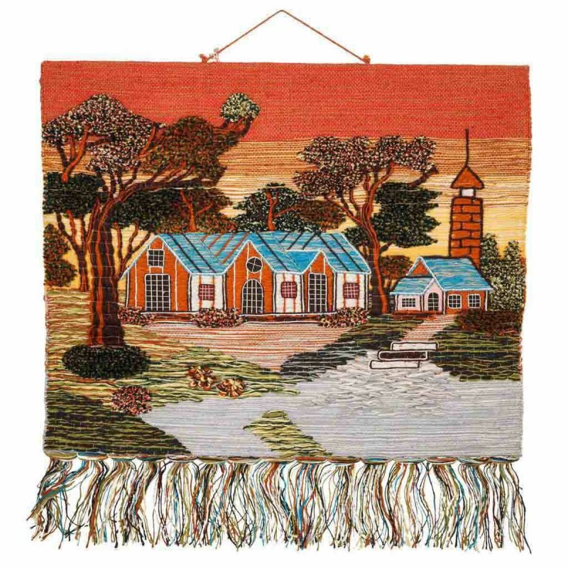 Wandbehang Alexandra House Living Jute 100 x 80 cm rural