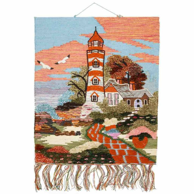 Wandbehang Alexandra House Living Bunt Jute 80 x 100 cm rural