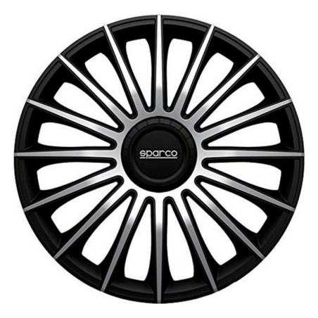 Radkappe Sparco Torino CS5 Schwarz Silberfarben 15" (4 uds)