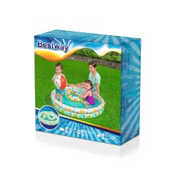 Bestway Aufblasbares Kinderpool 2 Ringe Set 122x20 cm +2 Jahre Garten 51124