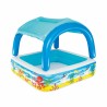 Bestway Aufblasbarer Kinderpool Abnehmbares Dach 140x140x114 cm +2 Jahre Garten 52192