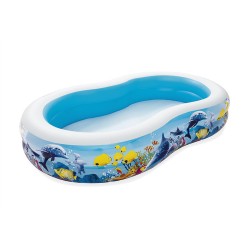 Bestway aufblasbares Pool 2 Kammern Meeresboden 262x157x46 cm +3 Jahre Garten 54118