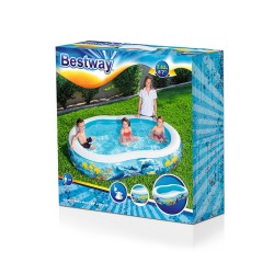 Aufblasbares Planschbecken für Kinder Bestway Bunt 262 x 157 x 46 cm