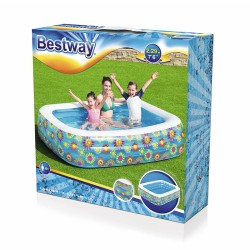 Bestway Aufblasbares Pool 3 Kammern Floral 229x152x56cm +6 Jahre Garten 54120