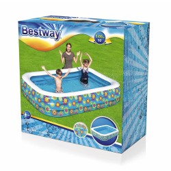 Bestway Aufblasbares Kinderpool Spiel Basketball 251x168x102 cm +3 Jahre Garten 54122