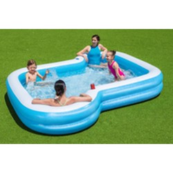 Bestway Aufblasbares Pool 2 Kammern Family 305x274x46 cm +3 Jahre Garten 54321