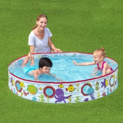 Bestway Kinder starre PVC-Pool Fische 152x25 cm +2 Jahre Garten 55029