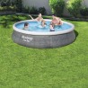 Aufblasbarer Pool Bestway Grau 7340 L 396 x 84 cm