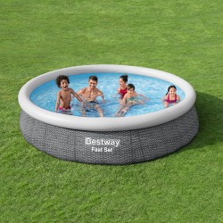 Aufblasbarer Pool Bestway Grau 5377 L 366 x 76 cm