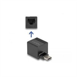 USB -zu-Red RJ45-Adapter DELOCK 66462 Gigabit Ethernet Schwarz