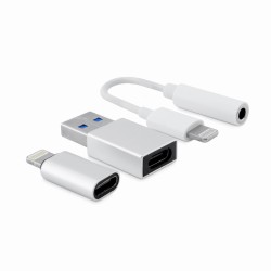 USB-Kabel CoolBox COO-CKIT-APPL Weiß