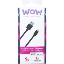 USB-Kabel BigBen Connected WOWCBLMIC1MB Schwarz 1 m (1 Stück)