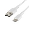 USB A zu USB-C-Kabel Belkin CAB001BT2MWH Weiß 2 m