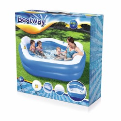 Bestway Aufblasbares Zweikammer-Schwimmbecken Family 213x206x69 cm +6 Jahre Garten 54153