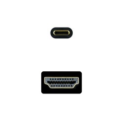 USB C zu HDMI-Kabel NANOCABLE 10.15.5132 Schwarz 1,8 m 4K Ultra HD