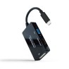 USB C-zu-VGA/HDMI/DVI-Adapter NANOCABLE 10.16.4301-ALL 20 cm Schwarz 4K Ultra HD