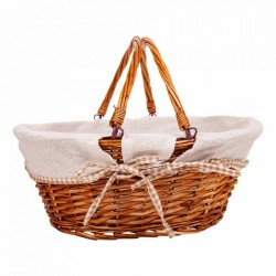 Picknickkorb Alexandra House Living korb Weidenholz 40 x 32 x 17 cm