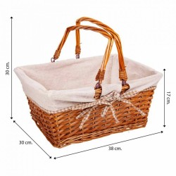 Picknickkorb Alexandra House Living korb Weidenholz 38 x 30 x 17 cm