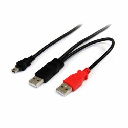 USB 2.0 A zu Mini USB-B-Kabel Startech USB2HABMY6 Rot Schwarz