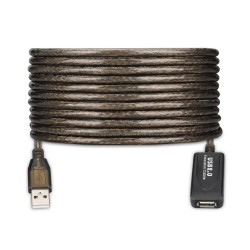 Verlängerungskabel mit USB Ewent EW1024 25 m Schwarz