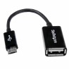 Kabel Micro USB Startech UUSBOTG USB A Micro USB B Schwarz