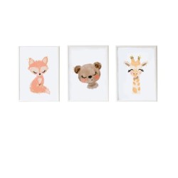 Folien Crochetts 33 x 43 x 2 cm Bär Giraffe Fuchs 3 Stücke