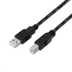 USB 2.0 A zu USB-B-Kabel Aisens A101-0007 Schwarz 3 m