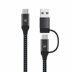 USB-Ladekabel Ewent EW9918 Schwarz 1 m