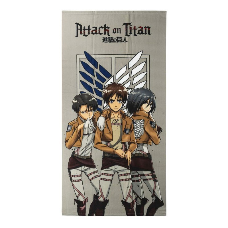 Strandbadetuch Attack on Titan Bunt 100 % polyester 70 x 140 cm