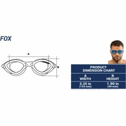 Erwachsenen-Schwimmbrille Cressi-Sub Fox Aquamarin Erwachsene