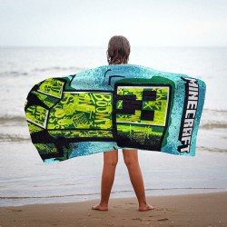 Strandbadetuch Minecraft grün 70 x 140 cm