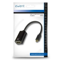 USB-C-zu-HDMI-Adapter Ewent EW9823 Schwarz 15 cm 4K Ultra HD (1 Stück)