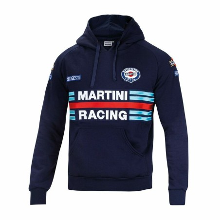 Herren Sweater mit Kapuze Sparco MARTINI RACING Größe L Marineblau