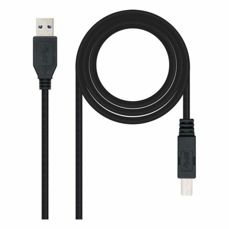 USB-Kabel NANOCABLE 10.01.0802-BK Schwarz