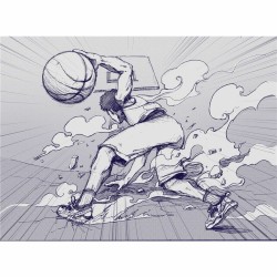 Basketball Spalding Sketch Dribble Schwarz Kautschuk (Größe 7)