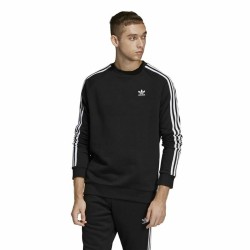 Herren Sweater ohne Kapuze Adidas 3 stripes Schwarz