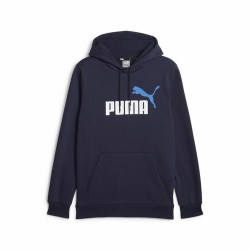 Herren Sweater mit Kapuze Puma Ess+ 2 Col Big Marineblau