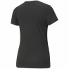 Kurzärmliges Sport T-Shirt Puma Essentials+ Embroidery Schwarz