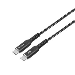 USB-C-Kabel CoolBox COO-CAB-UC-60W 1,2 m Schwarz Schwarz/Grau